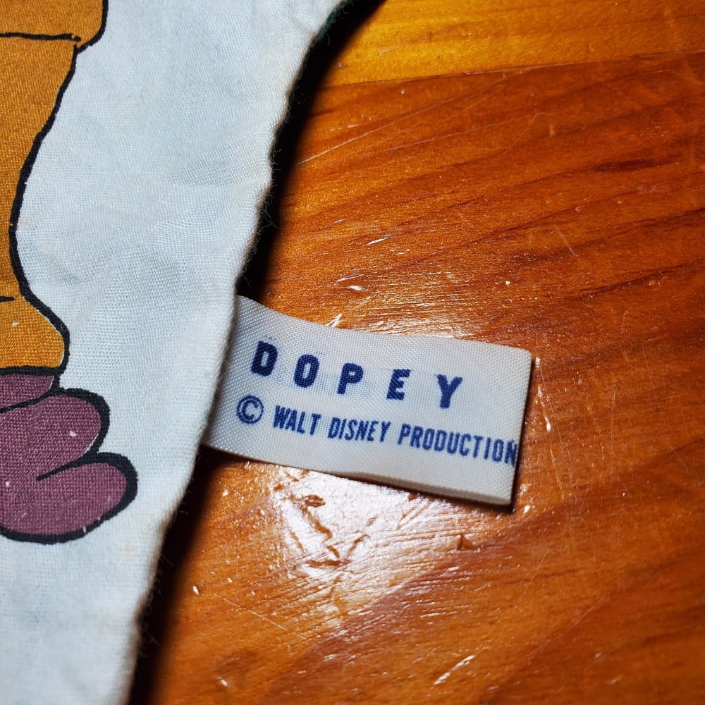 Walt Disney Productions Vintage Dopey 7 Dwarfs Hand Puppet Japan Cloth Body - Picture 6 of 16